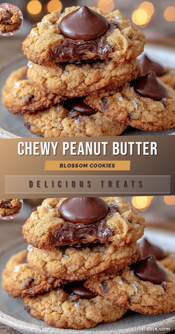 chewy peanut butter blossom cookies recipe
