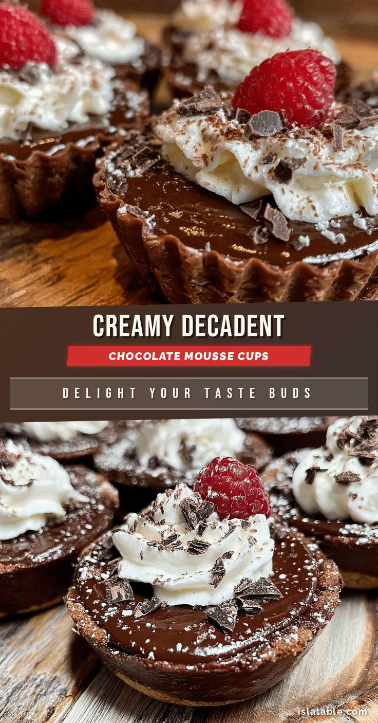creamy chocolate mousse cups recipe