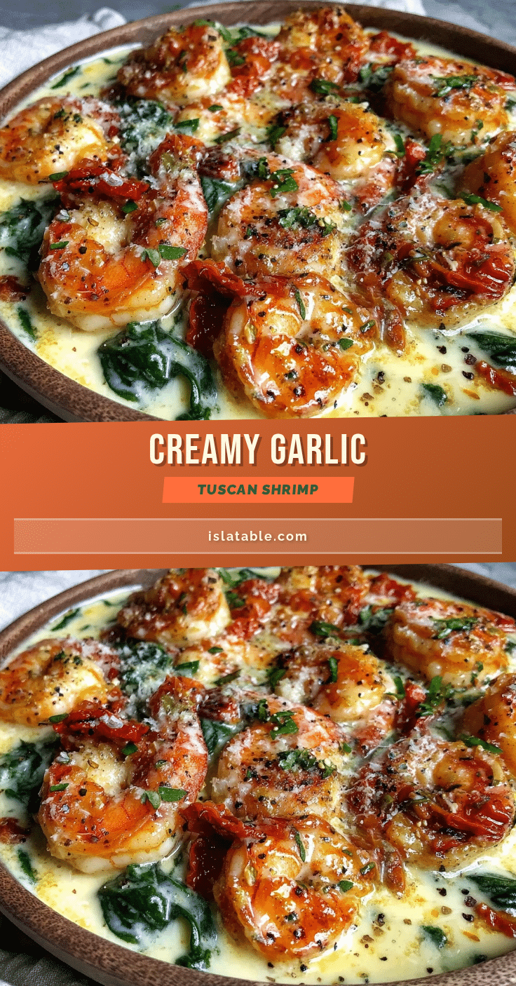 creamy garlic tuscan shrimp recipe