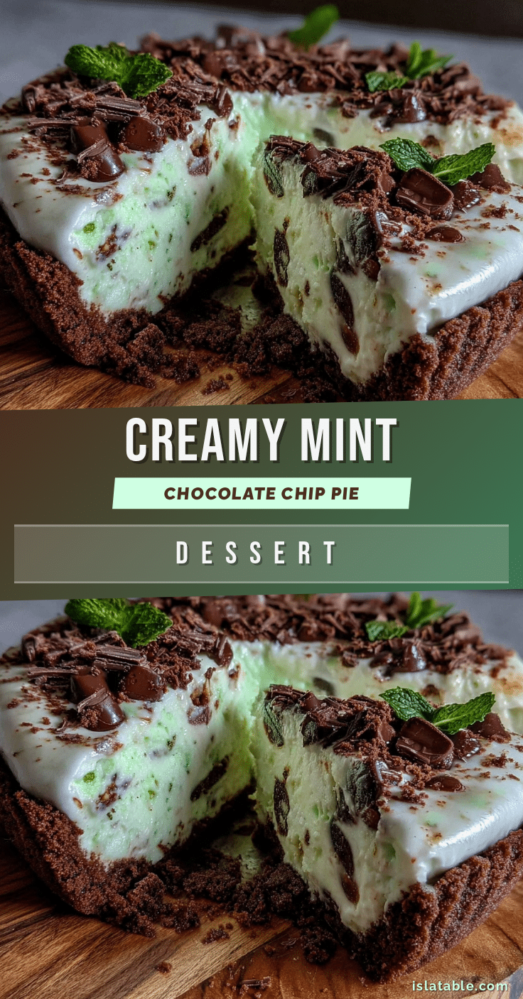 creamy mint chocolate chip ice cream pie recipe