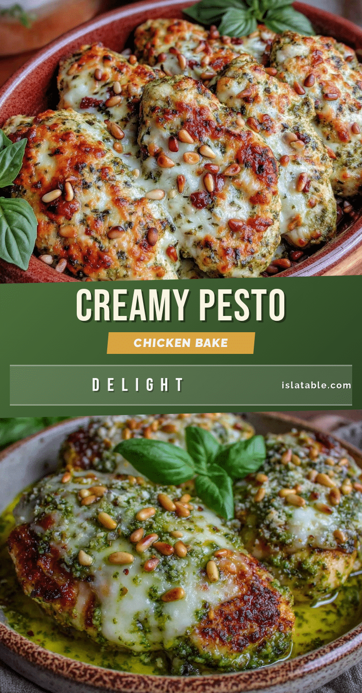 creamy pesto chicken bake recipe