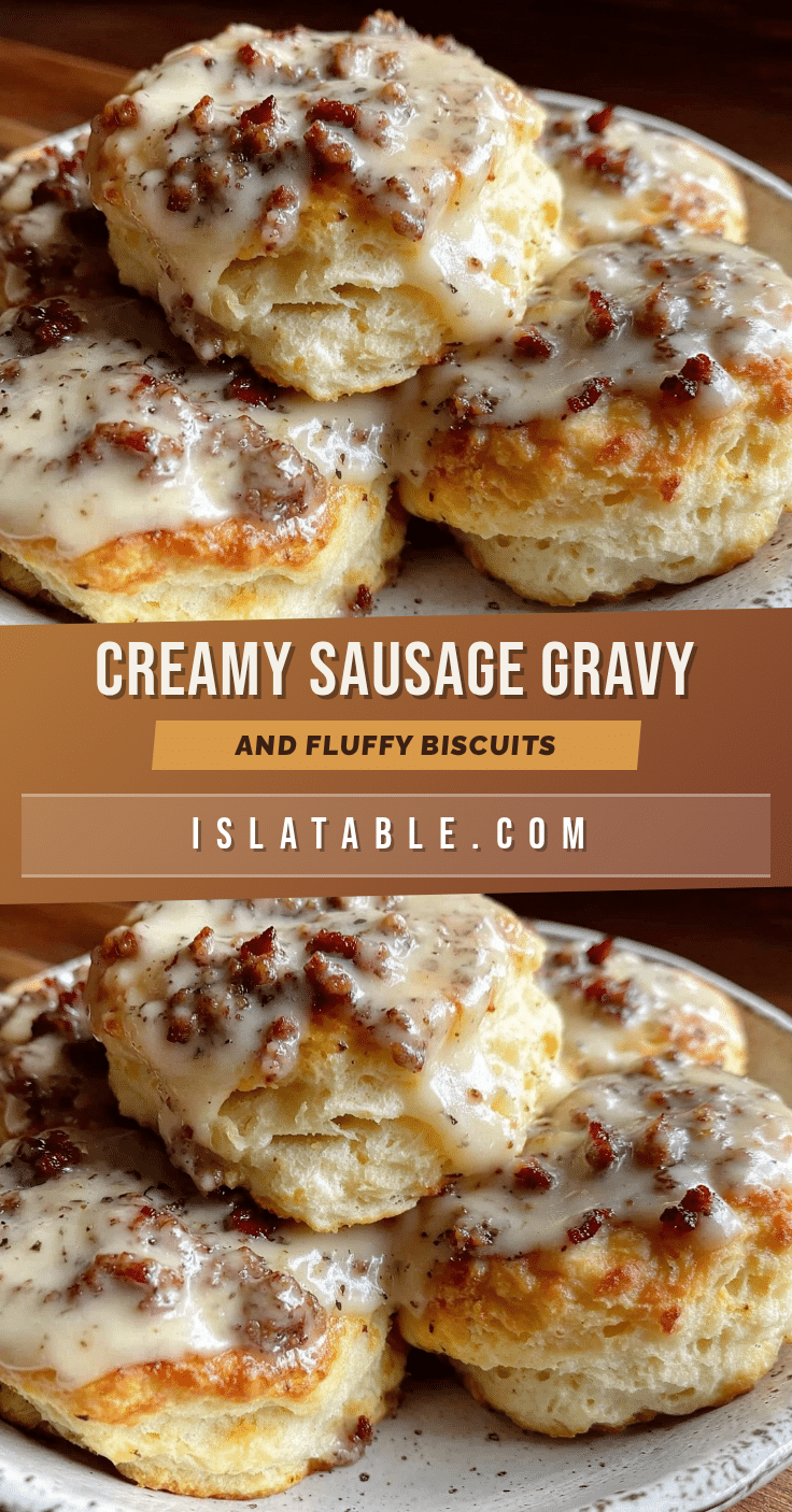 creamy sausage gravy and fluffy biscuits recipe