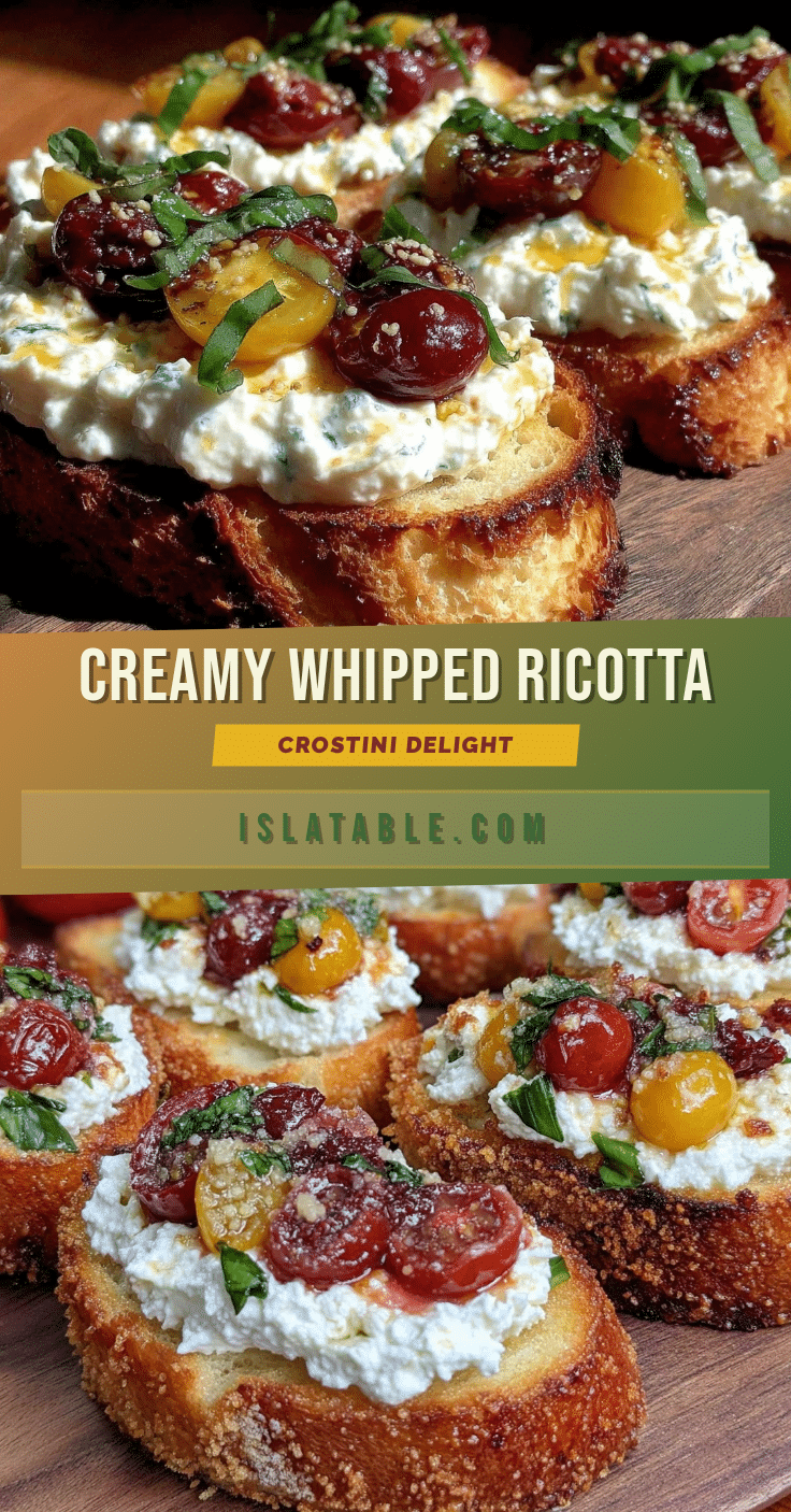 creamy whipped ricotta crostini recipe