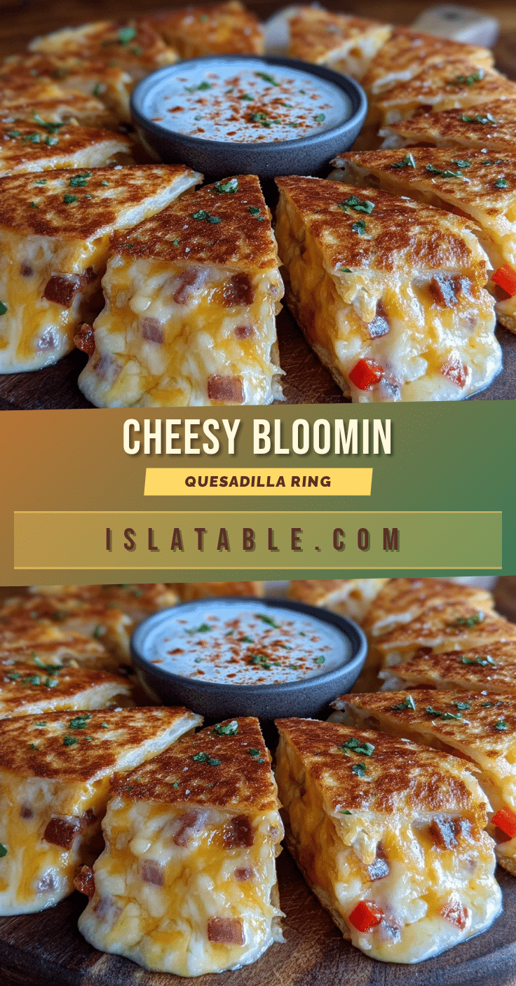 crispy bloomin quesadilla ring recipe