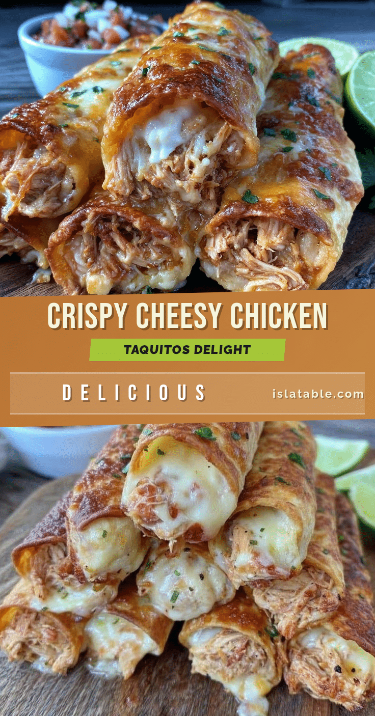 crispy cheesy chicken taquitos recipe