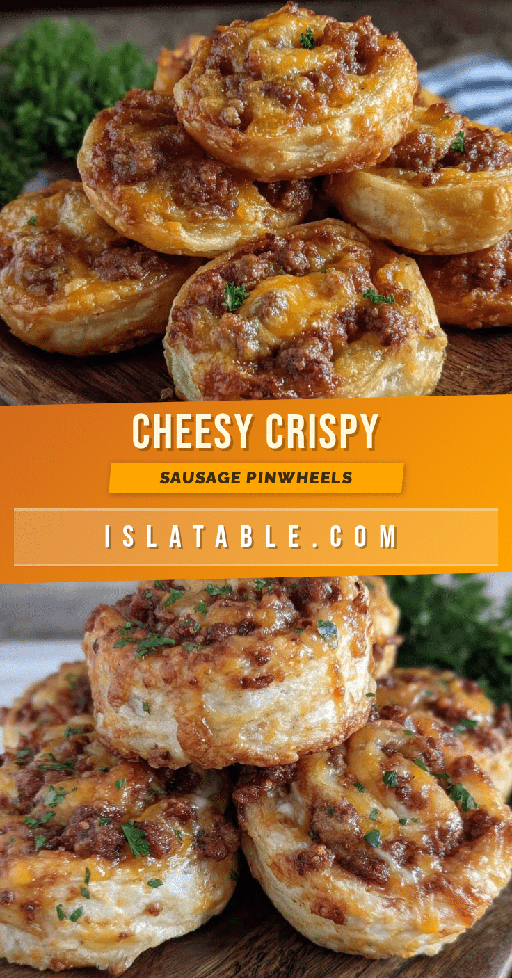 crispy cheesy sausage pinwheels recipe