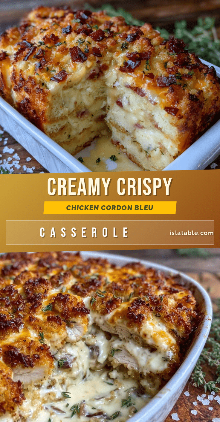 crispy chicken cordon bleu casserole recipe