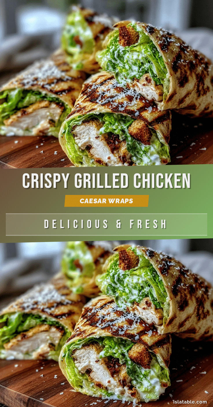 crispy grilled chicken caesar wraps recipe