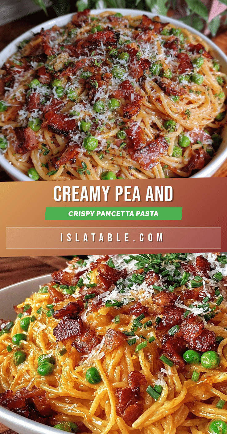 crispy pea and pancetta pasta recipe