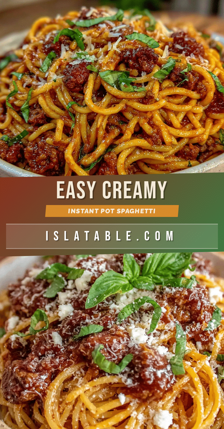 Easy Creamy Instant Pot Spaghetti Recipe recipe