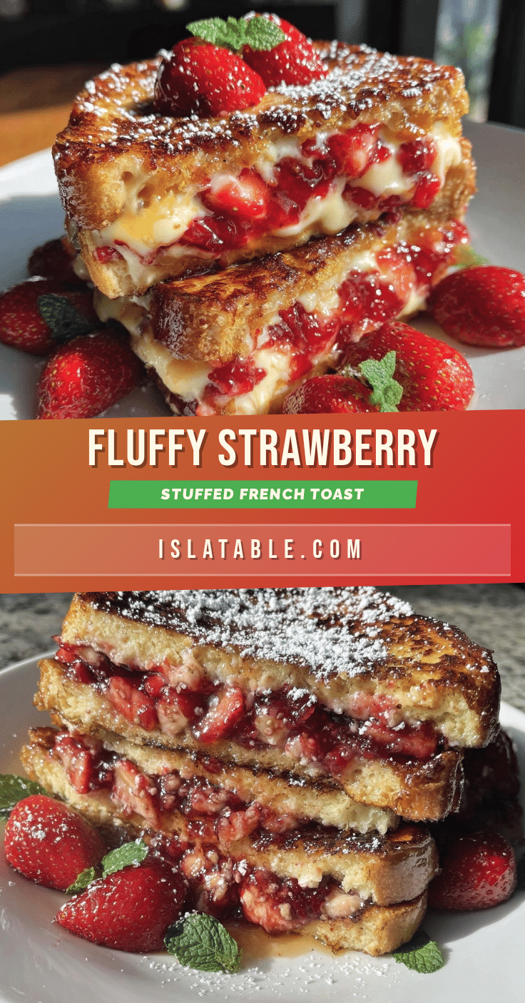 fluffy strawberry stuffed french toast recipe