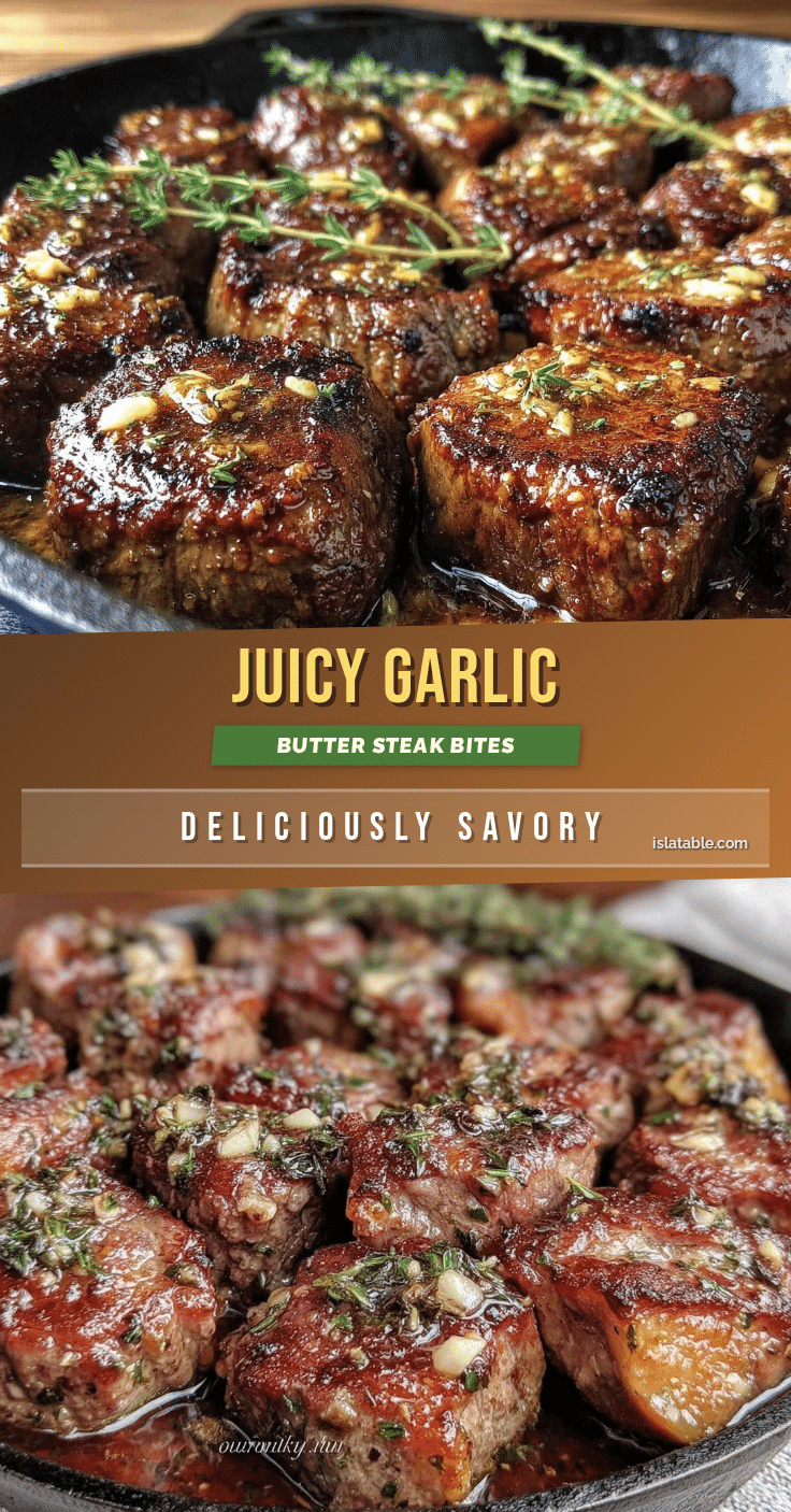 garlic butter steak bites recipe
