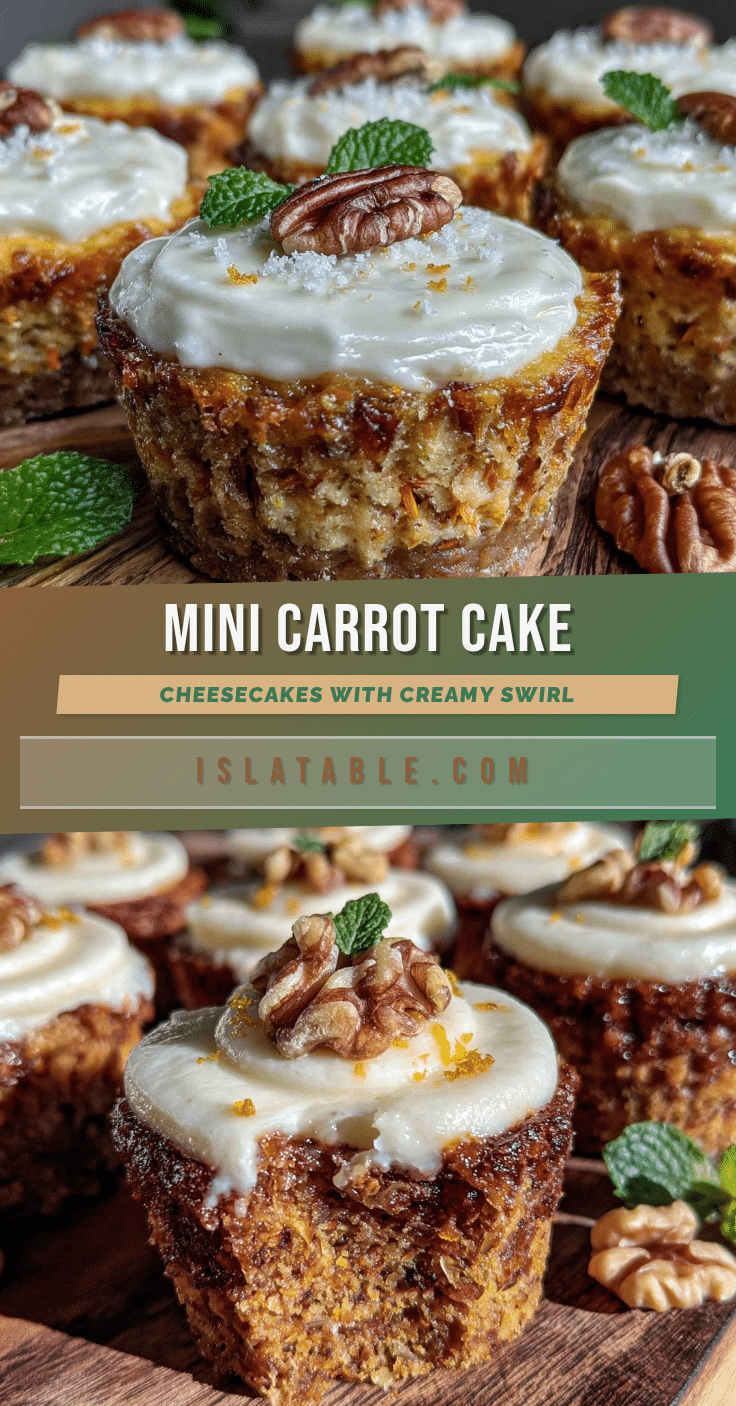 mini carrot cake cheesecakes recipe