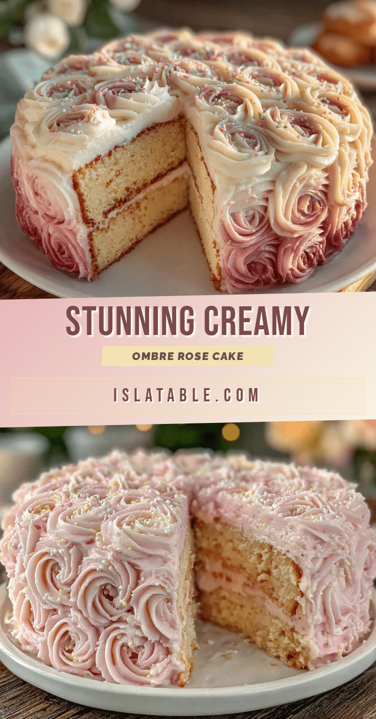 Perfect Ombre Rose Cake recipe