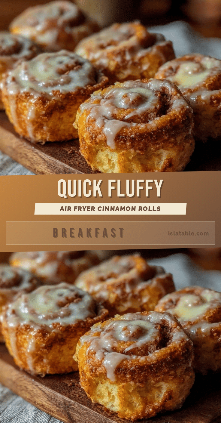 quick fluffy air fryer cinnamon rolls recipe