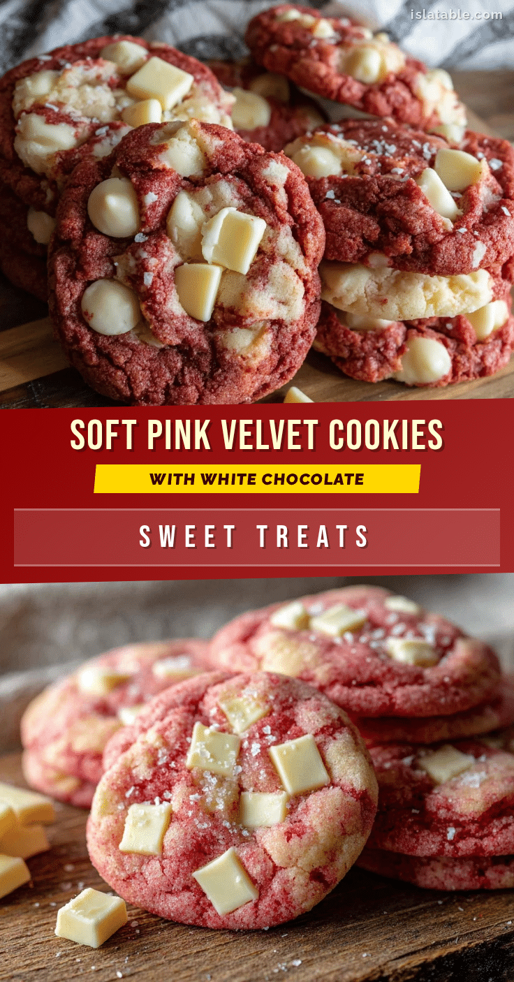 soft pink velvet cookies recipe