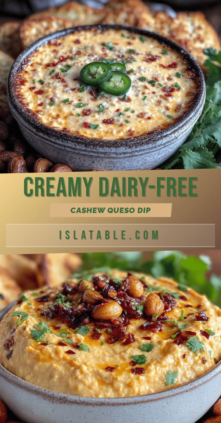 creamy dairy-free queso dip with cashews recipe