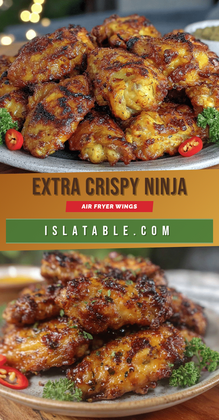 crispy Ninja air fryer frozen chicken wings recipe