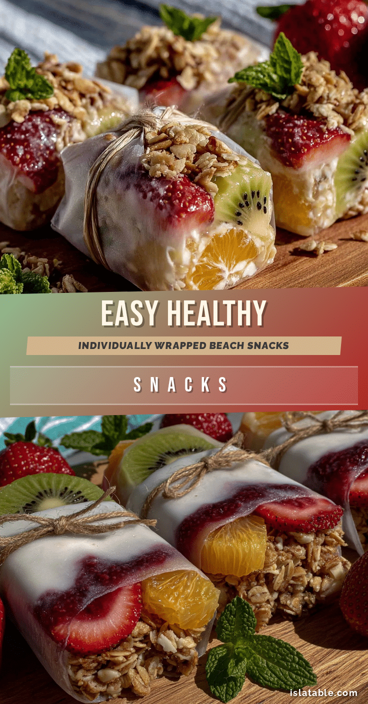 easy healthy individually-wrapped beach snacks for kids recipe