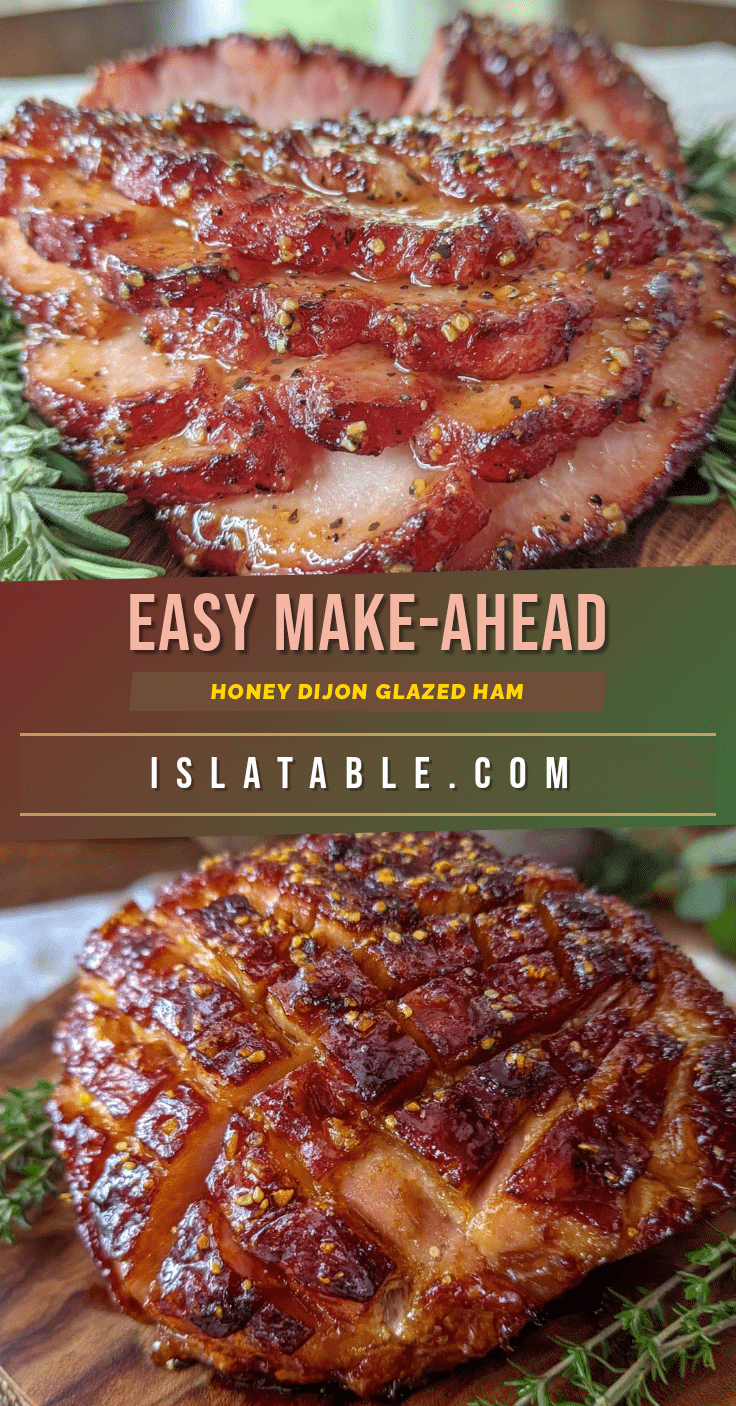 easy make-ahead honey dijon glazed ham recipe