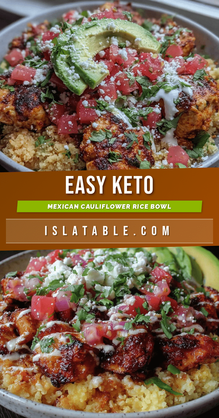 healthy keto mexican cauliflower rice bowl recipe
