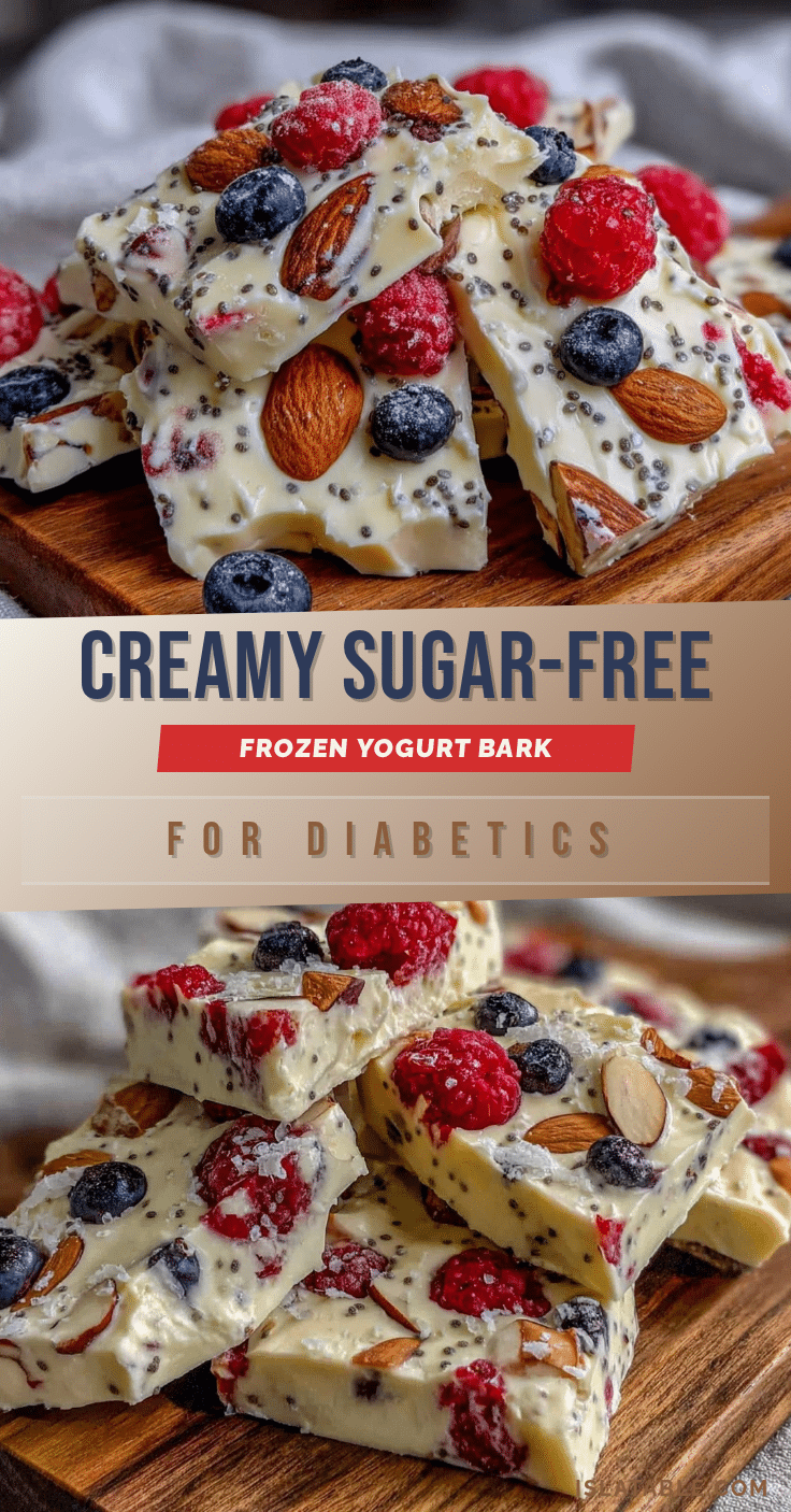 healthy sugar-free frozen yogurt bark recipe