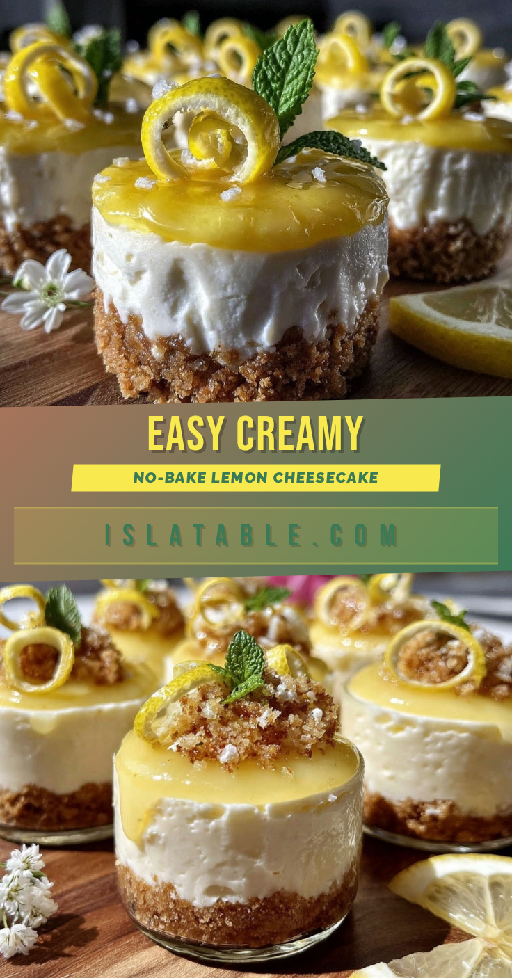 no-bake lemon cheesecake cups recipe