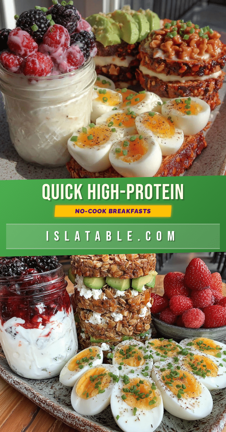 quick 5-minute high-protein no-cook breakfast ideas recipe