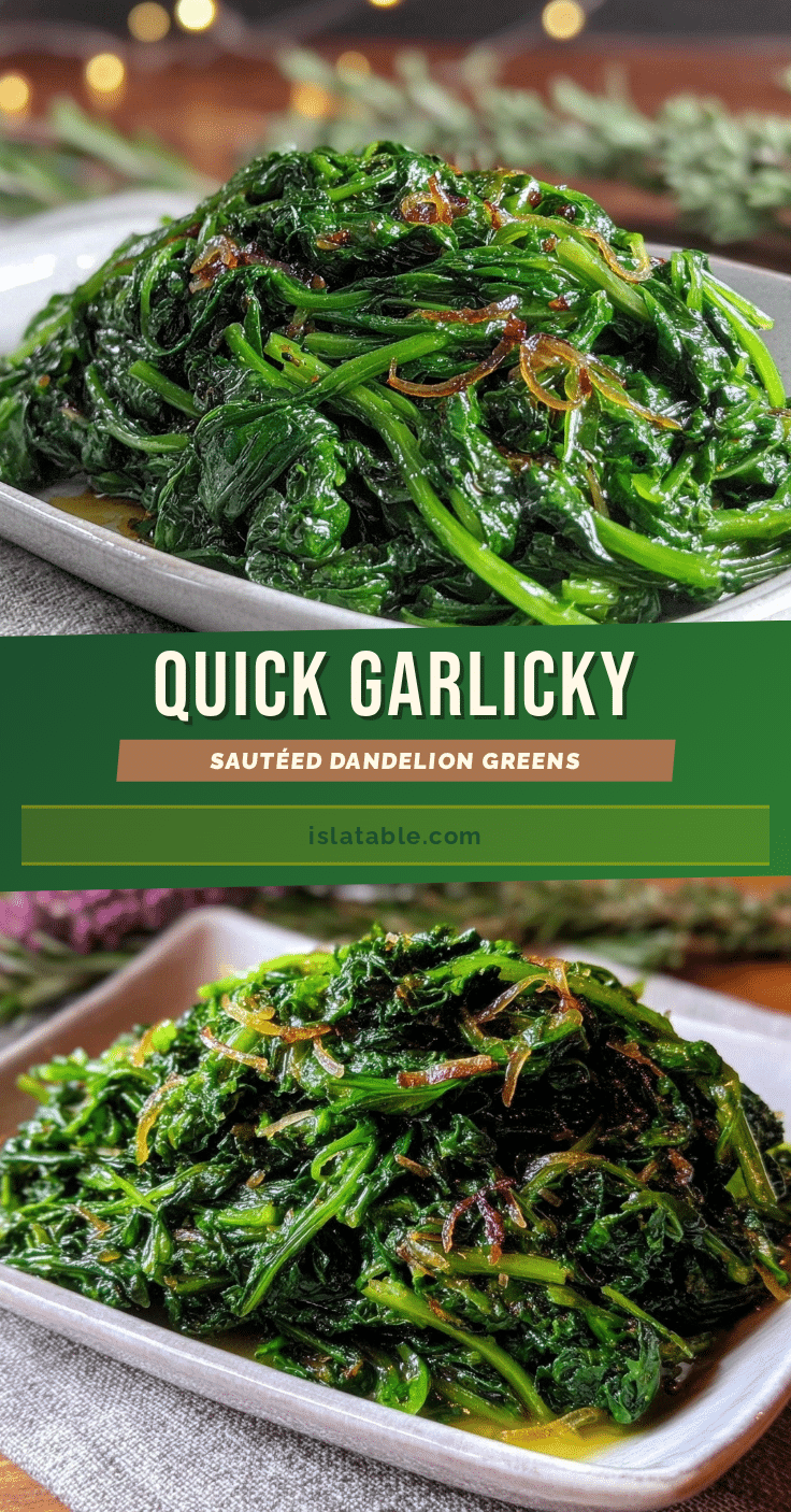 quick sautéed dandelion greens recipe