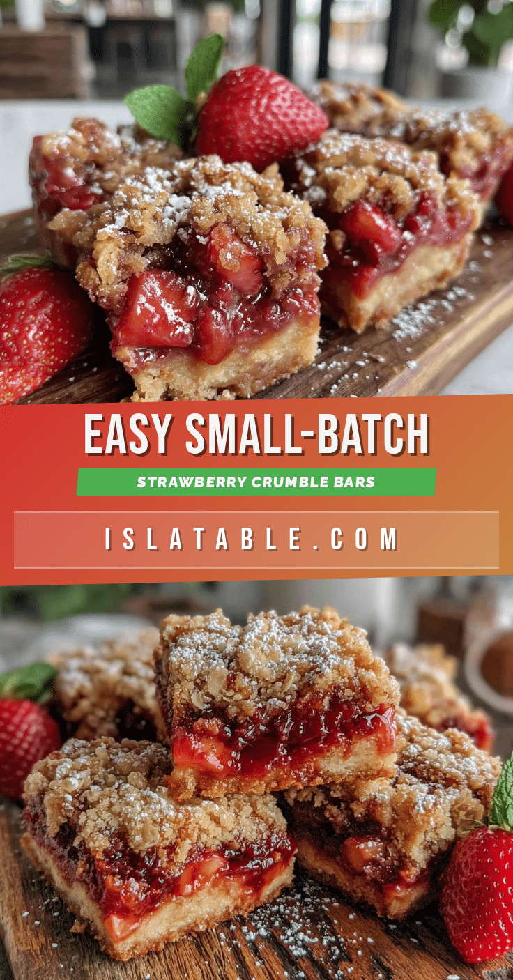 small-batch strawberry crumble bars recipe