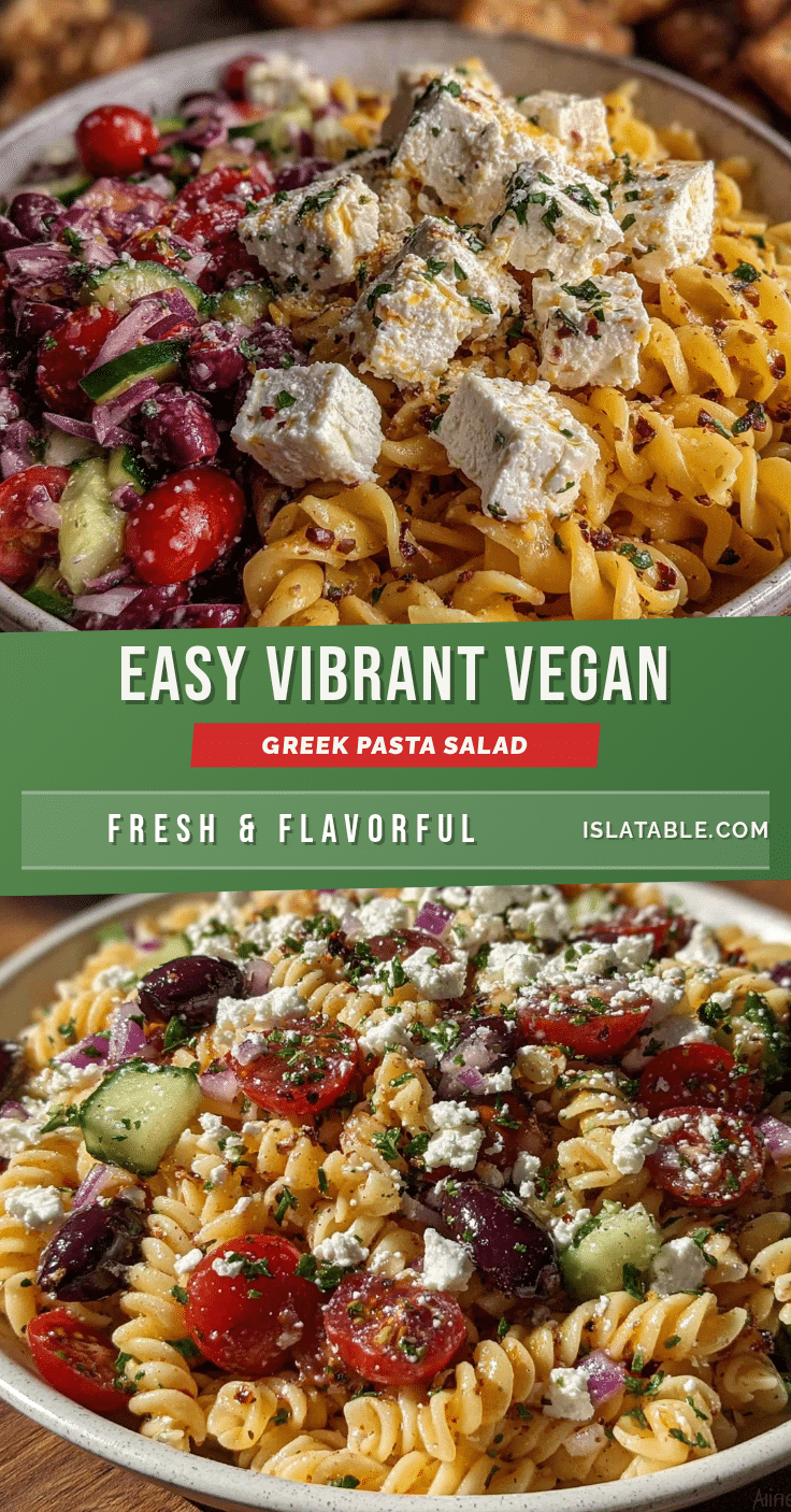 vegan greek pasta salad recipe