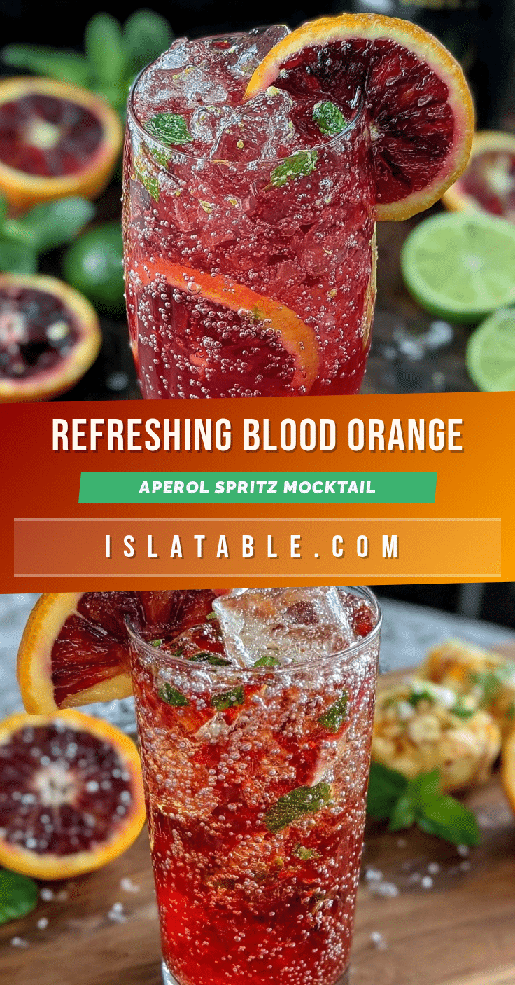 Aperol Spritz Blood Orange Mocktail recipe