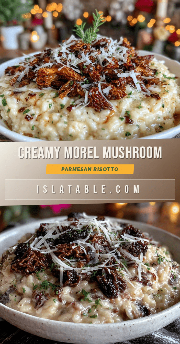 creamy morel mushroom risotto recipe