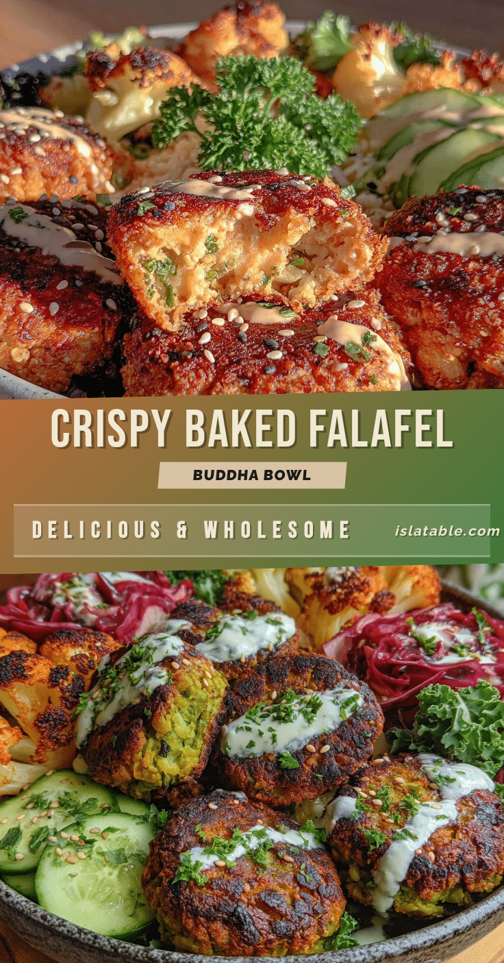 crispy baked falafel Buddha bowl recipe