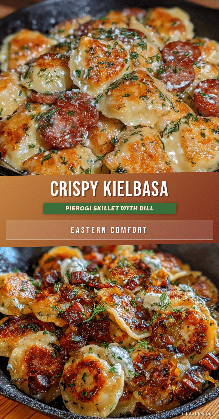 crispy kielbasa pierogi skillet recipe