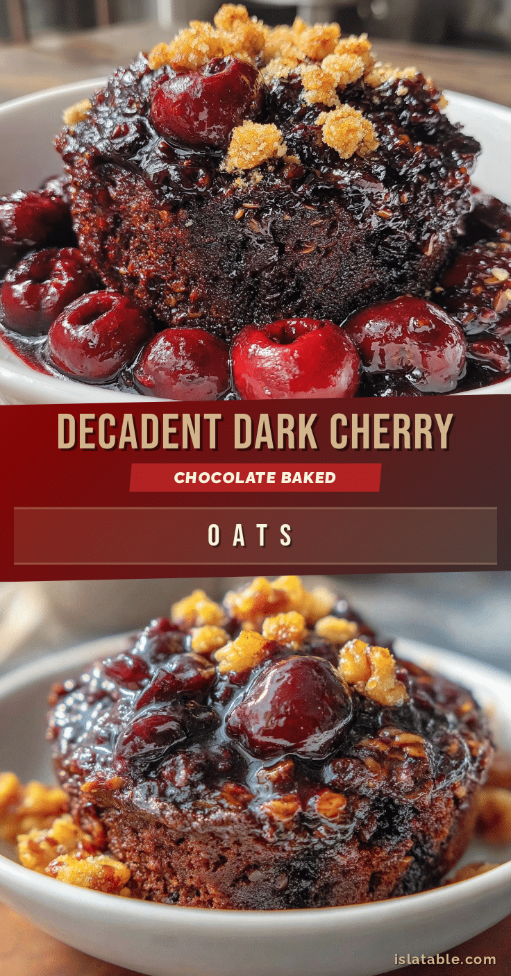 dark cherry chocolate baked oats recipe