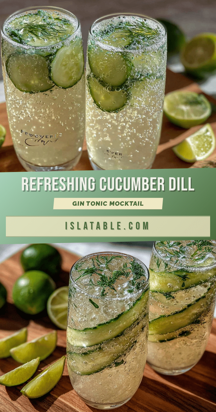Fresh Cucumber Gin Tonic Mocktail recipe