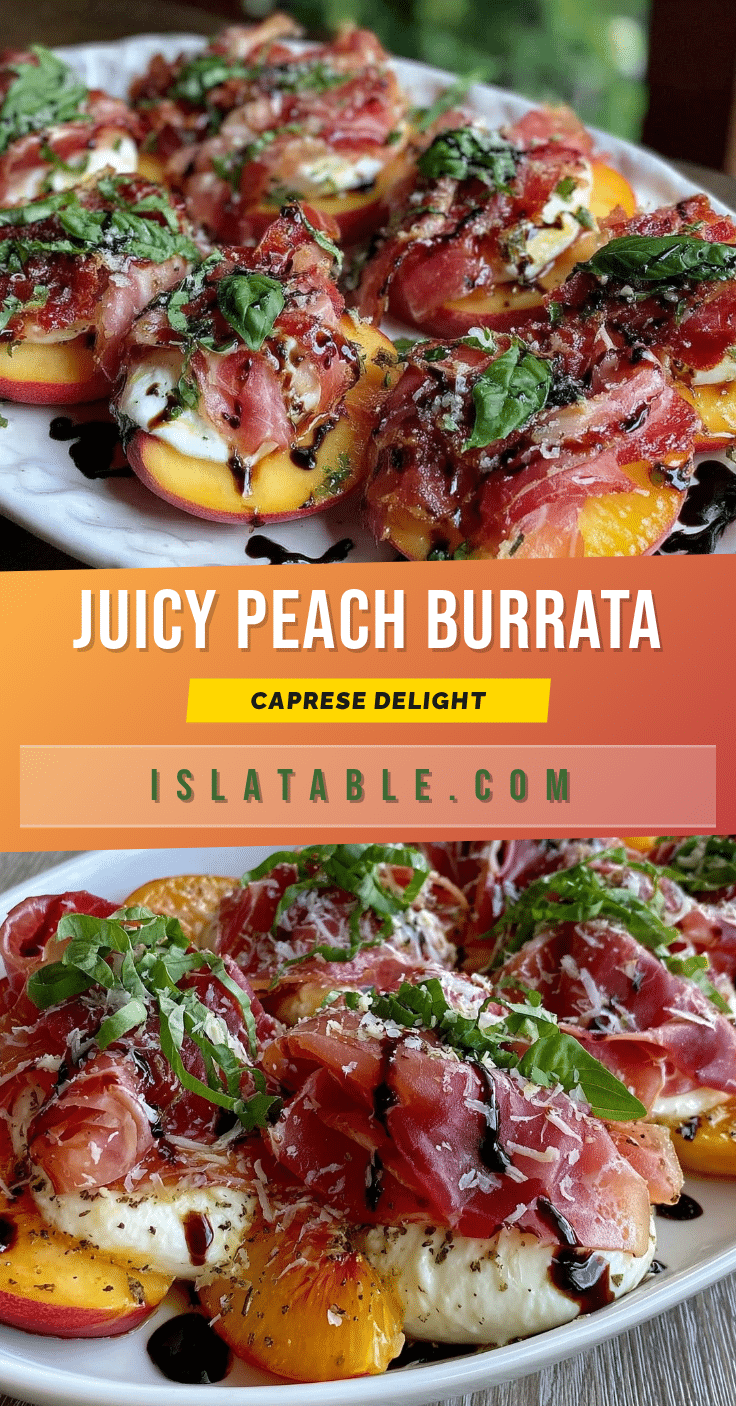 peach burrata caprese recipe