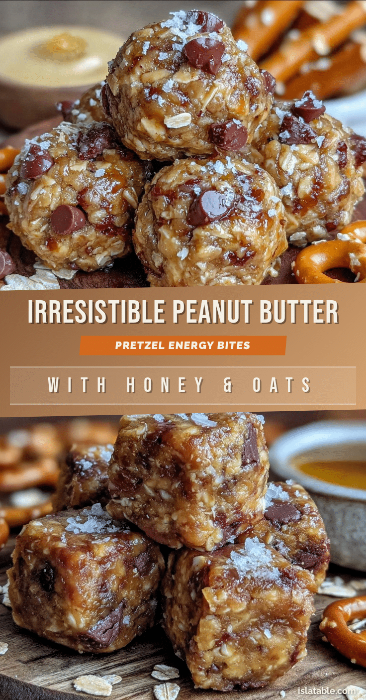 peanut butter pretzel energy bites recipe