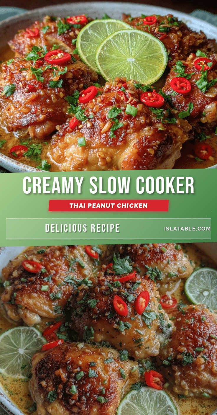 slow cooker thai peanut butter chicken thighs recipe