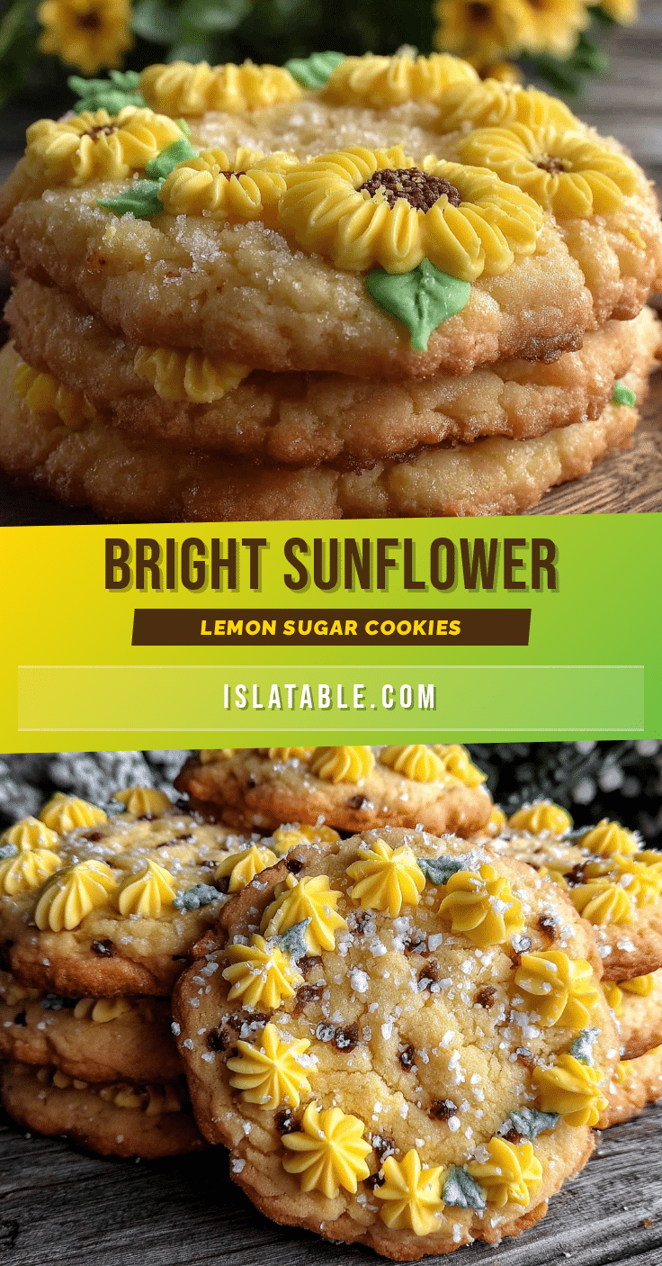 sunflower lemon sugar cookies recipe