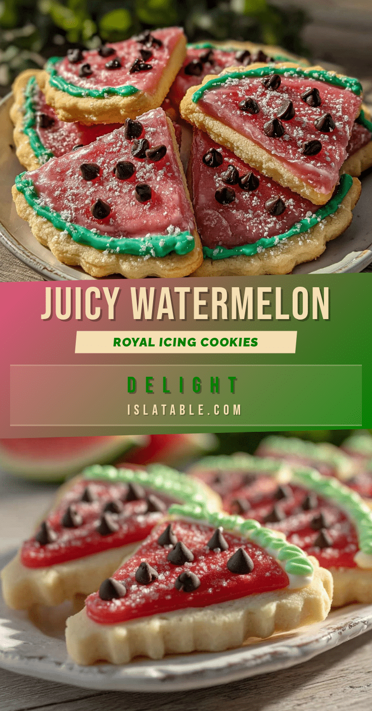 watermelon slice royal icing sugar cookies recipe