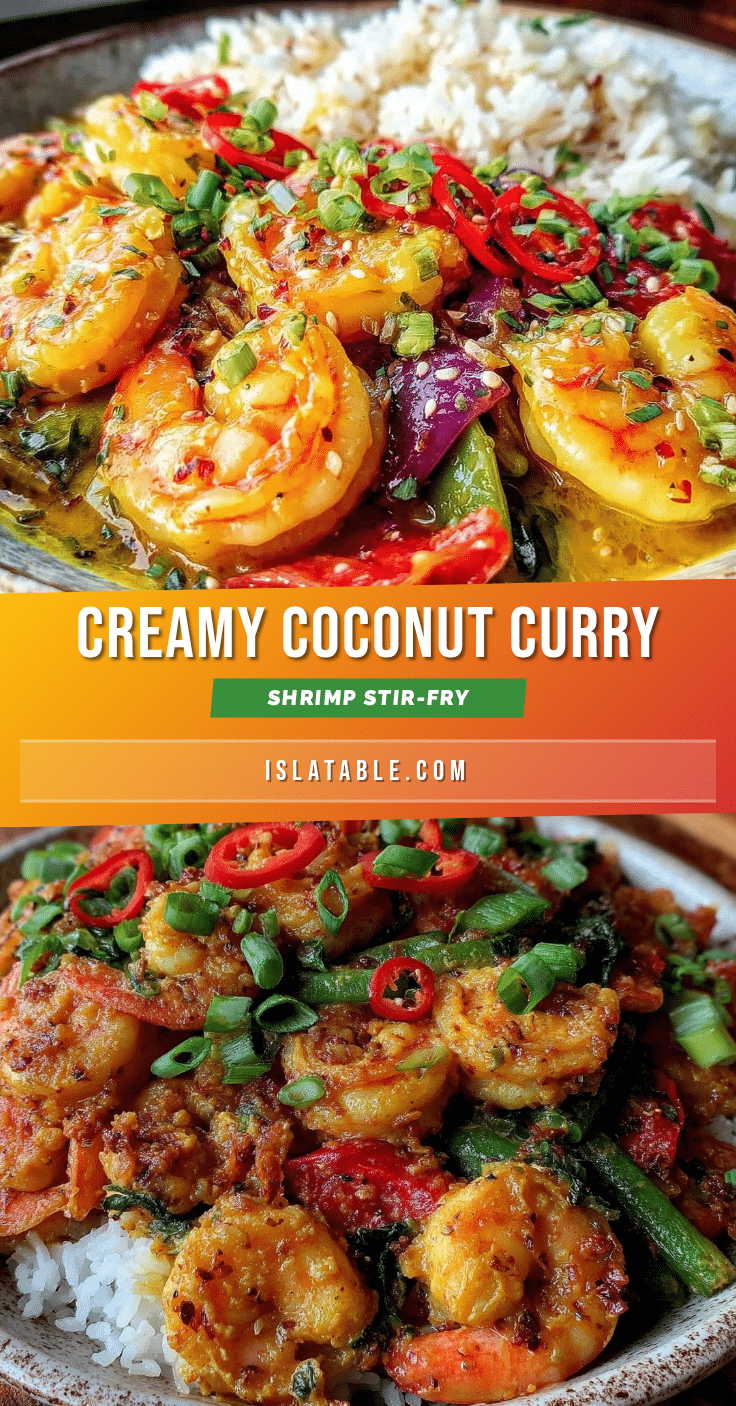 creamy coconut curry shrimp stir-fry recipe