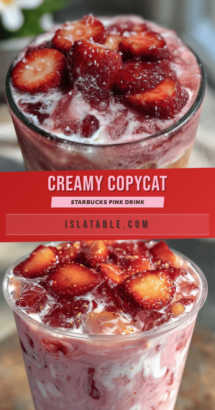 creamy copycat starbucks pink drink recipe