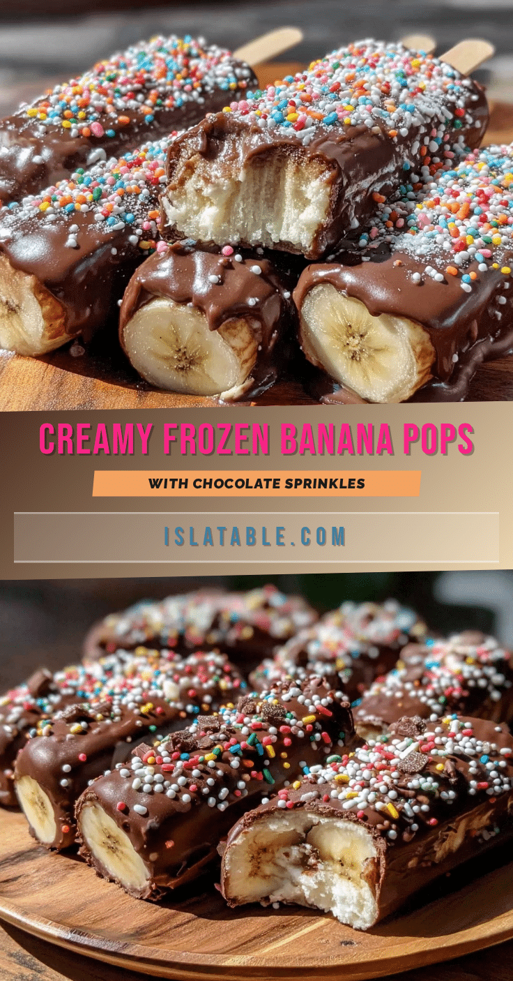 creamy frozen banana pops recipe
