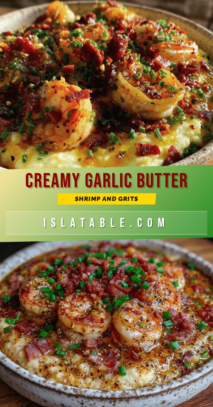 creamy garlic butter shrimp and grits recipe