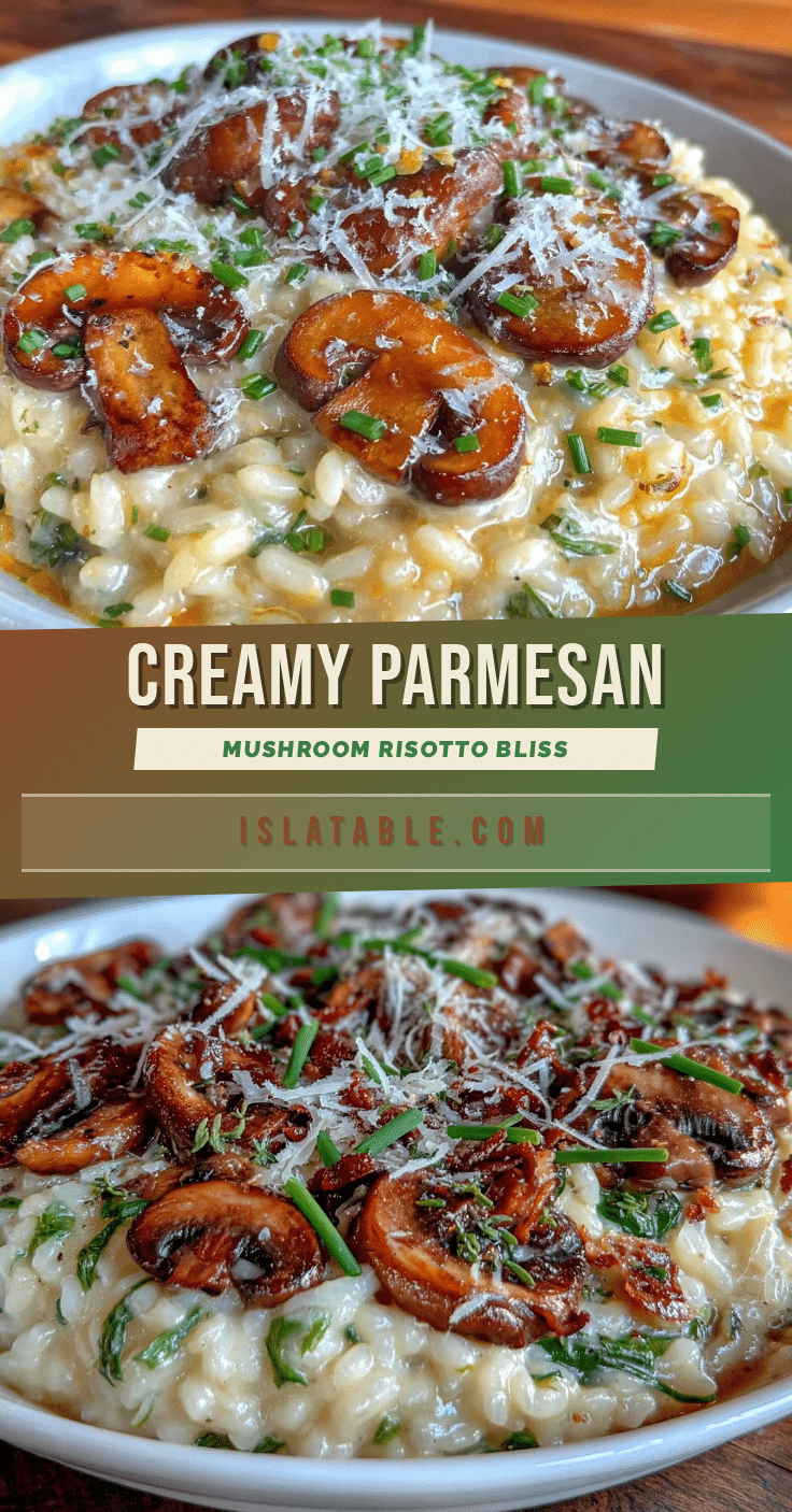 creamy mushroom and Parmesan risotto recipe