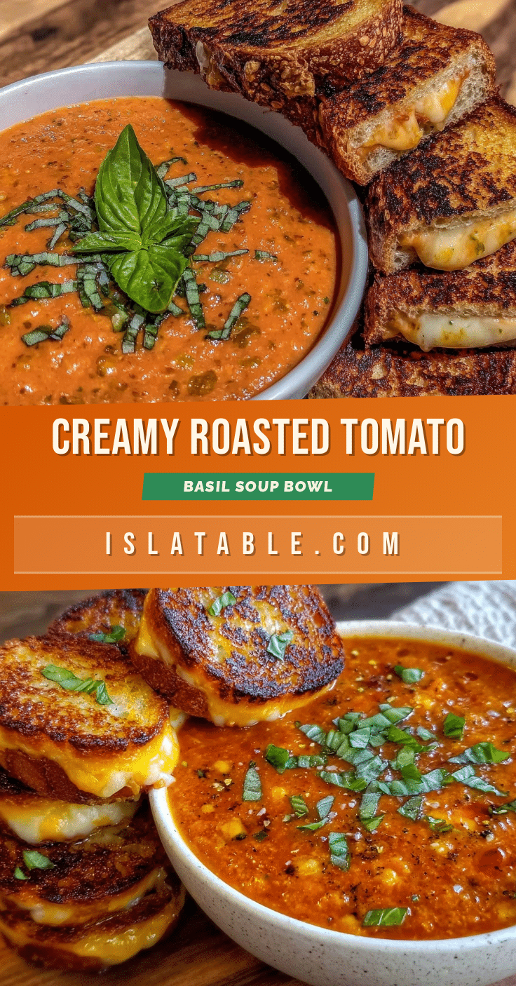 creamy roasted tomato basil soup recipe