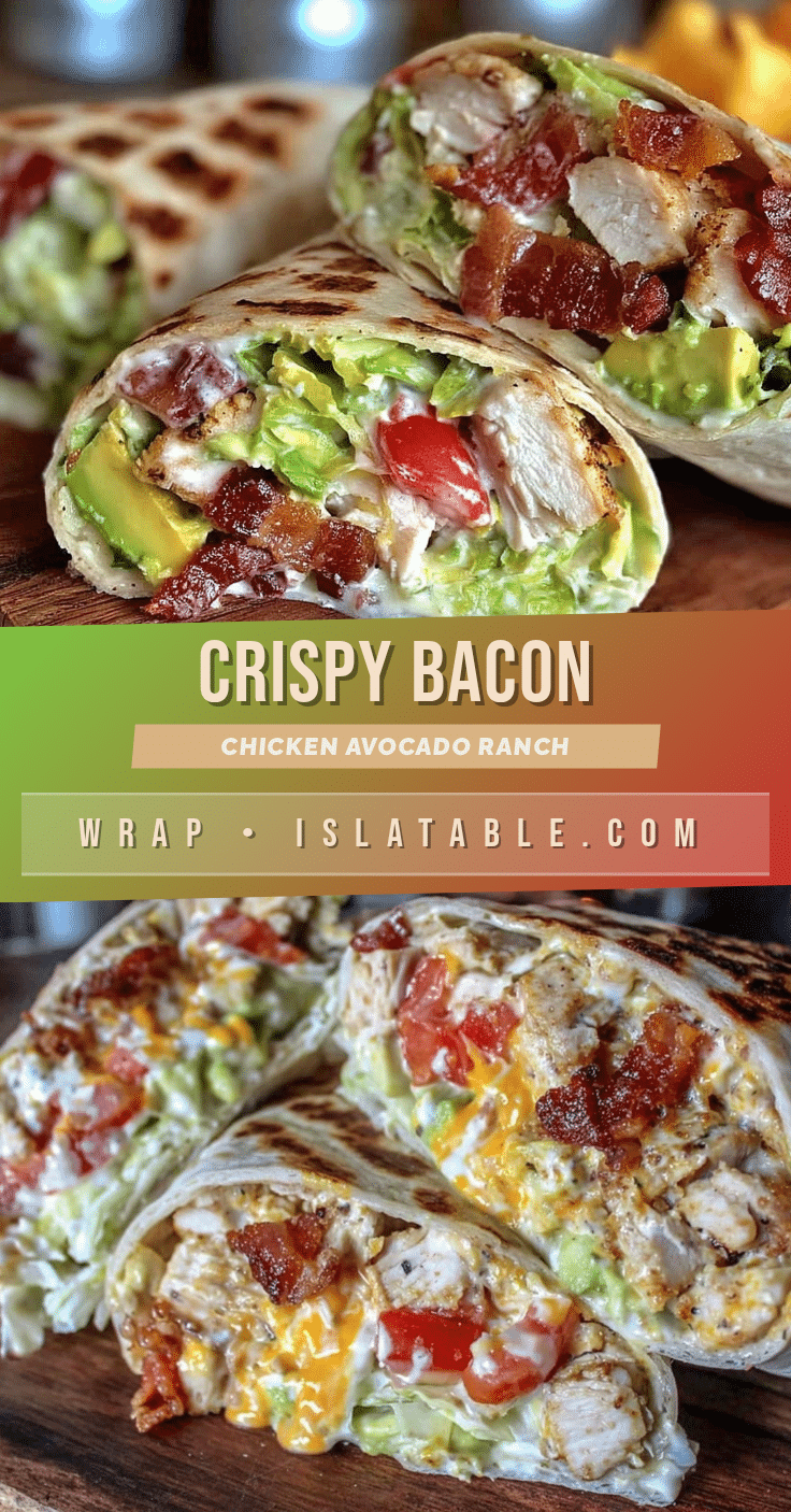 Crispy Chicken Avocado Ranch Wrap recipe