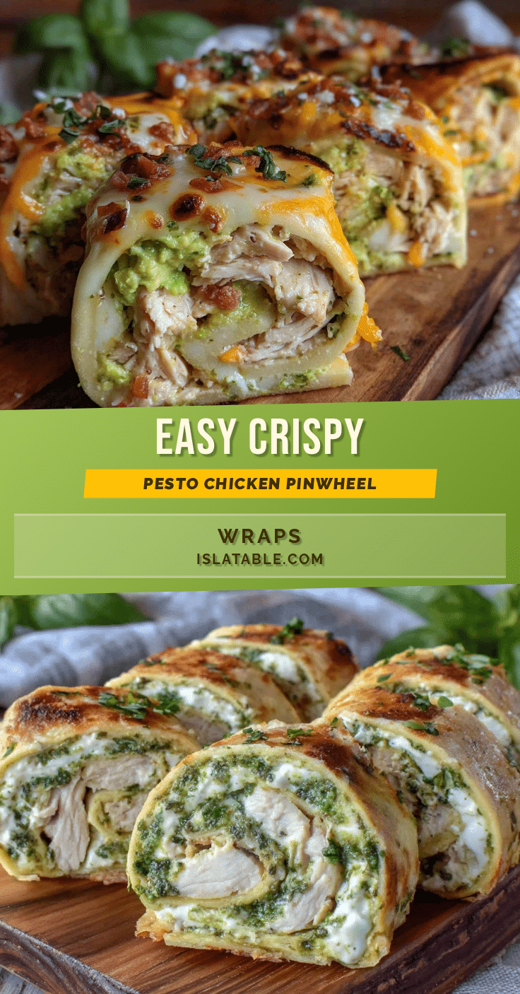 crispy pesto chicken pinwheel wraps recipe